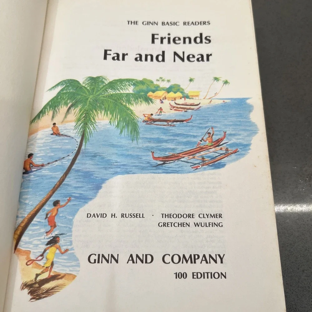 Vintage 1966 Friends Far and Near Teacher's Edition Ginn Basic Reader Book